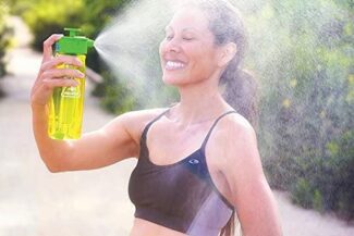 Lunatec Aquabot sport water bottle - a pressurized mister, camp shower and hydration in one. Portable running water for your pocket. BPA free 2